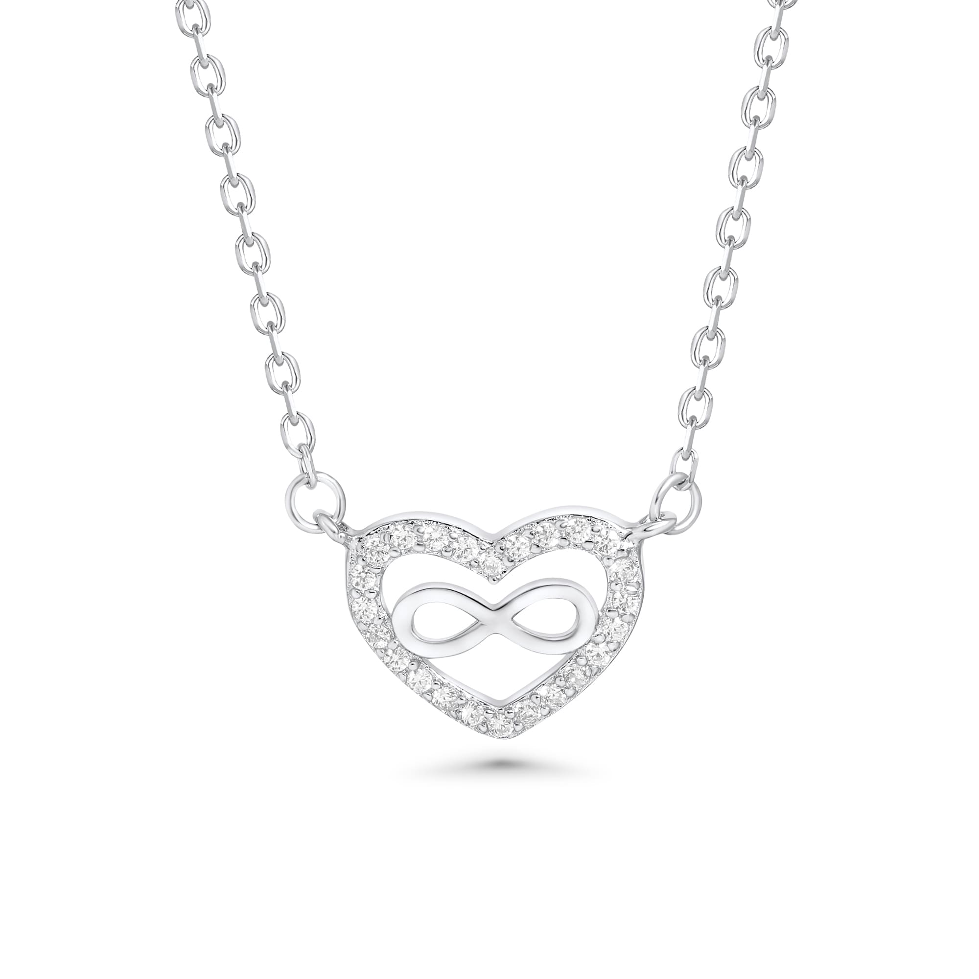 SREBRNA OGRLICA INFINITY & LOVE