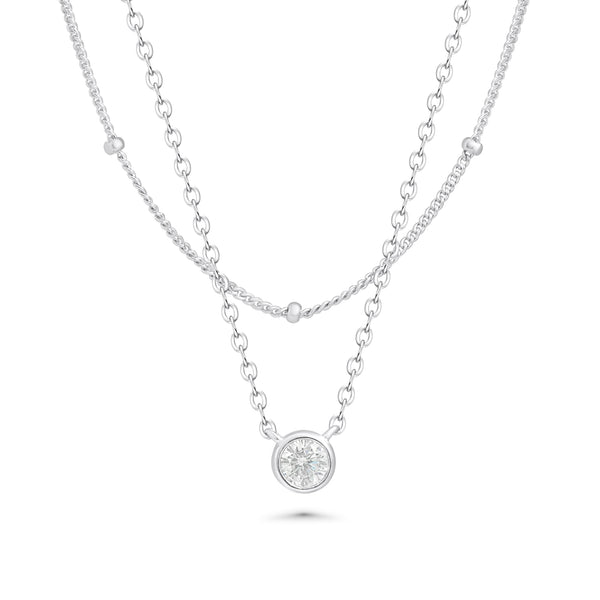 SREBRNA OGRLICA DOUBLE ELEGANCE