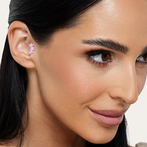 SREBRNI PIRSING FLOWERS - JEDAN KOMAD