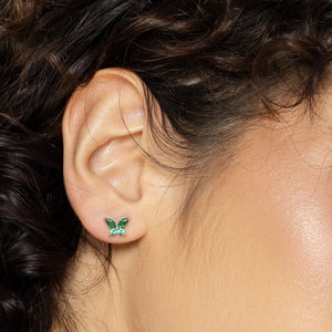 SREBRNE NAUŠNICE BUTTERFLY FIORA