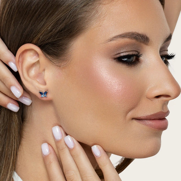 SREBRNE NAUŠNICE BUTTERFLY FIORA