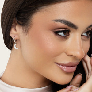 SREBRNE NAUŠNICE MOONBEAM