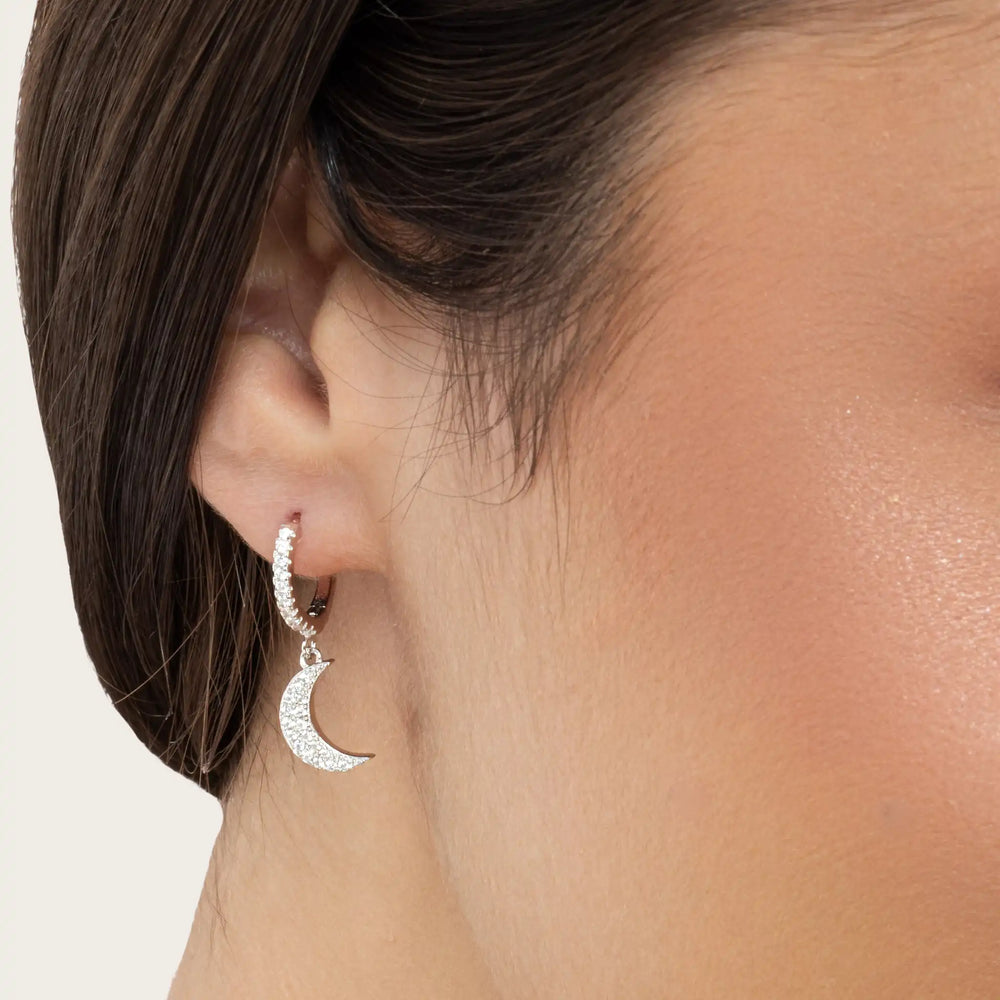 SREBRNE NAUŠNICE MOONBEAM