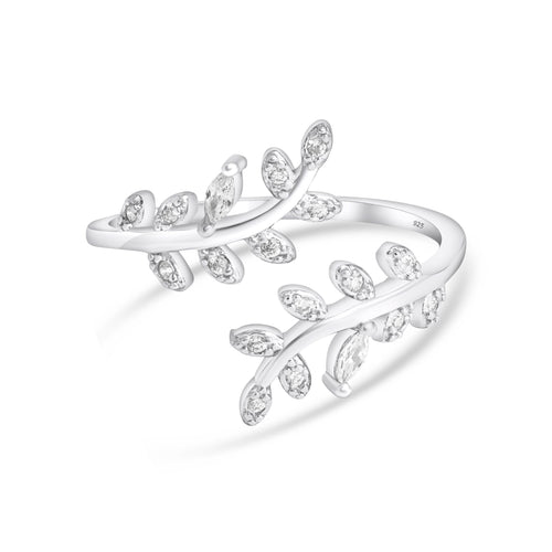 SREBRNI PRSTEN LEAF EMBRACE