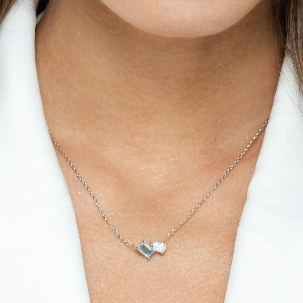 SREBRNA OGRLICA ELEGANT BLUE