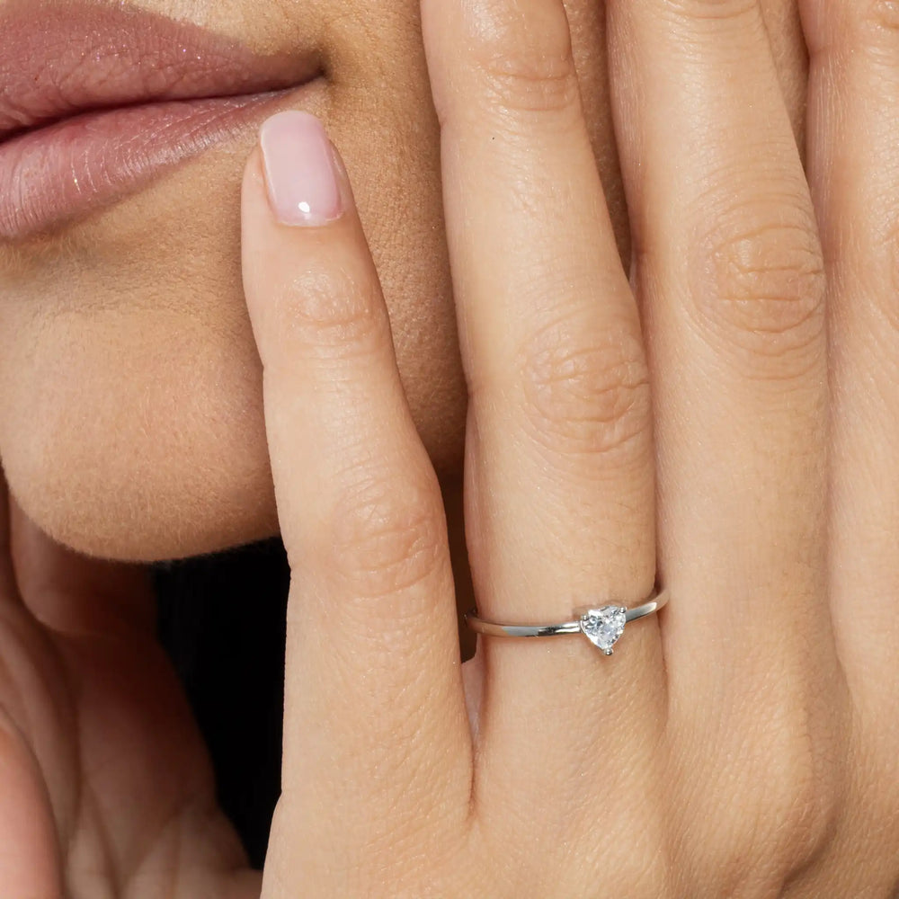 SREBRNI PRSTEN MICRO HEART