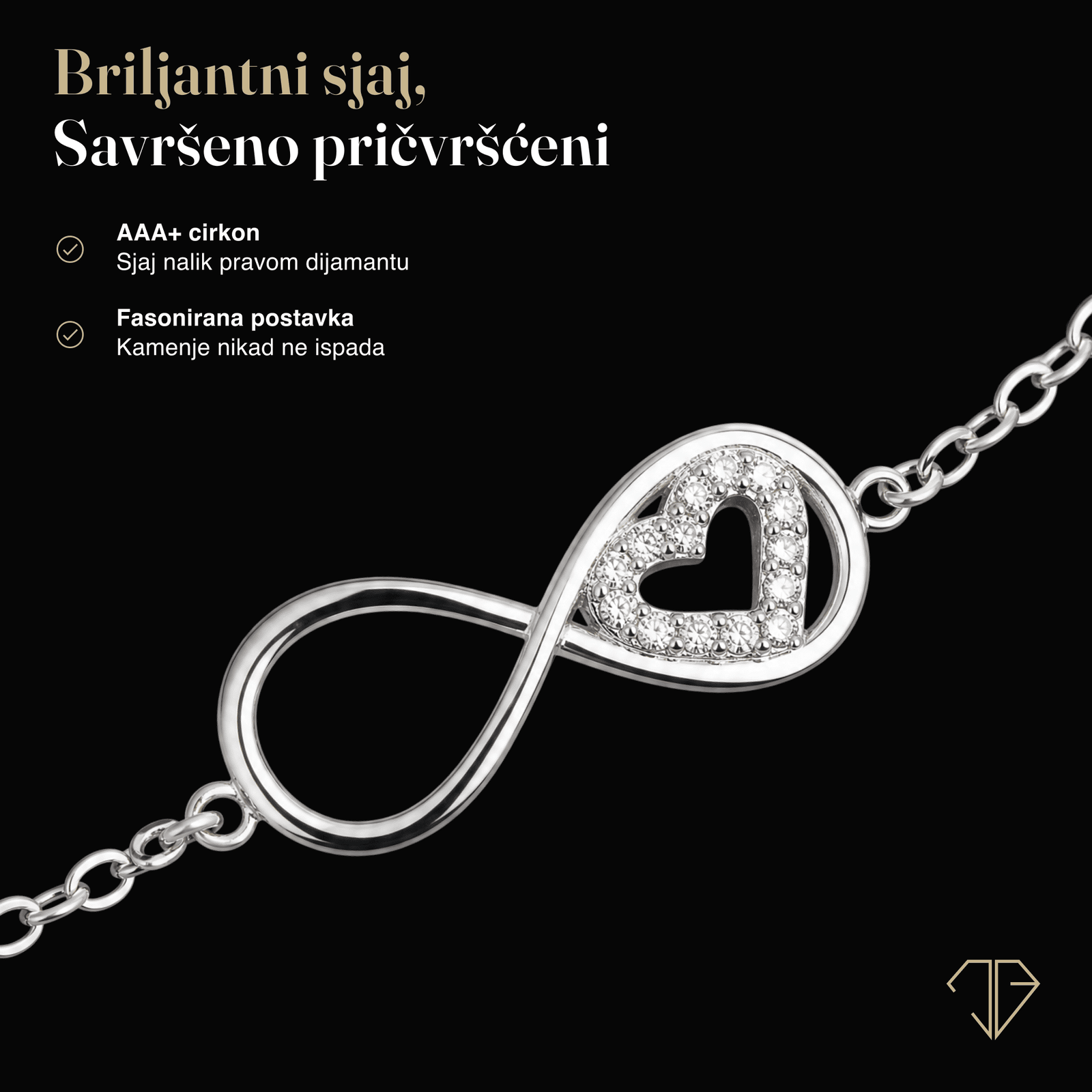 SREBRNA NARUKVICA INFINITY EMBRACE