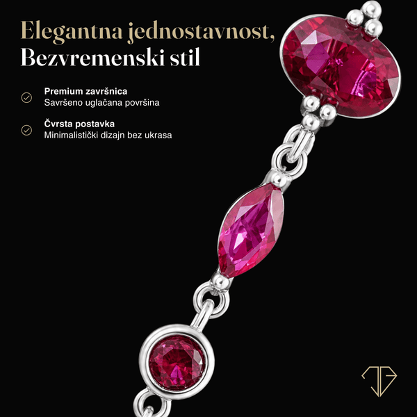 SREBRNE MINDJUŠE VELVET RUBY