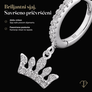 SREBRNE NAUŠNICE PRINCESS DIANA