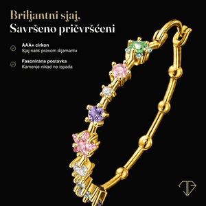 SREBRNE MINDJUŠE RAINBOW HOOPS