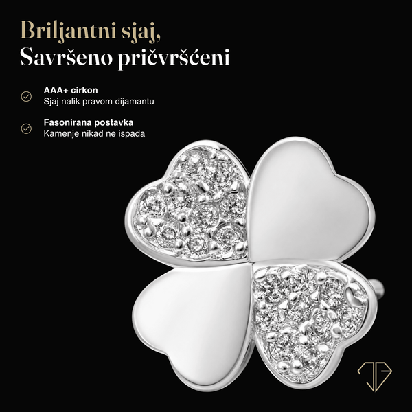 SREBRNE MINDJUŠE CLOVER BLOSSOM