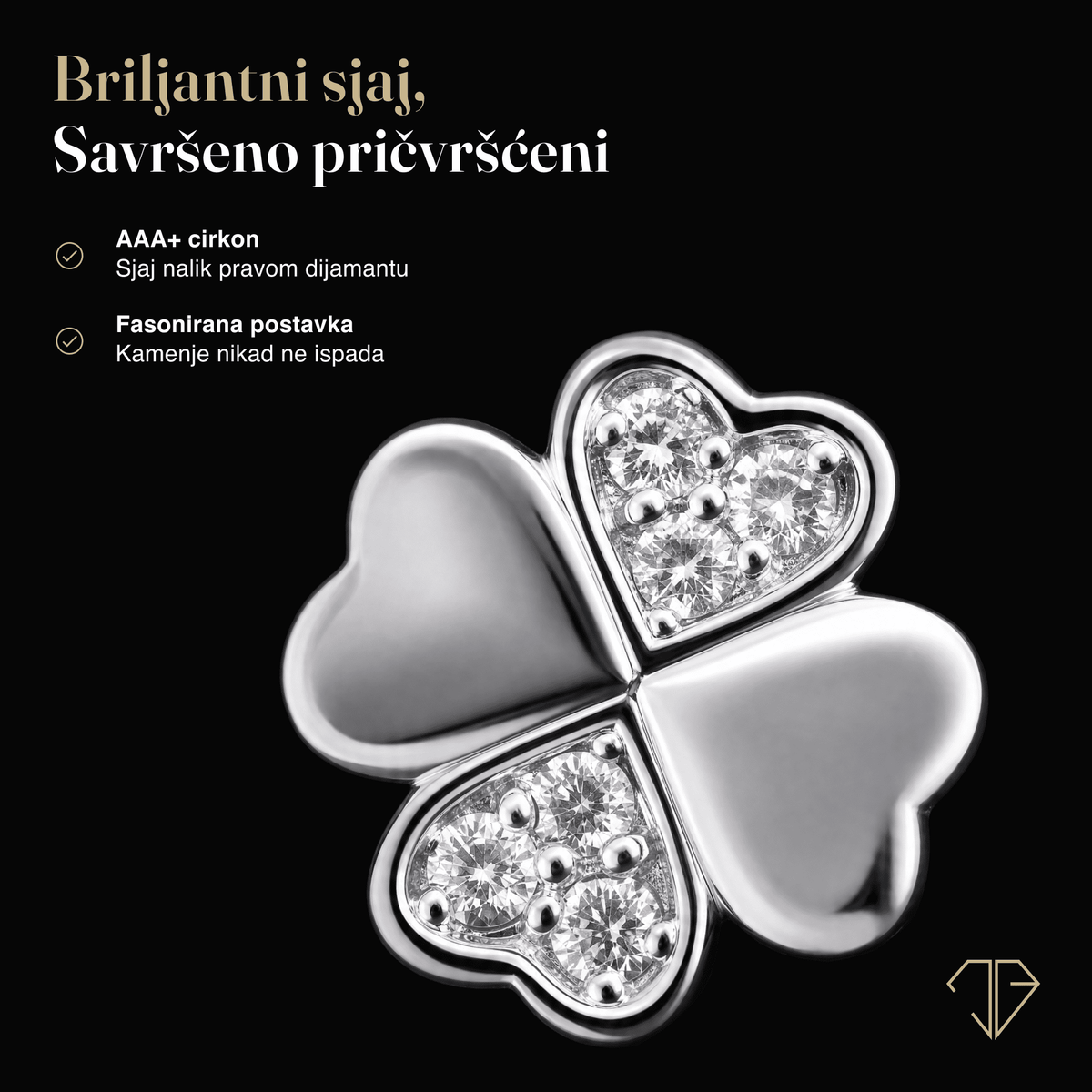 SREBRNE NAUŠNICE IVY CLOVER