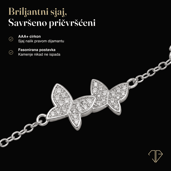 SREBRNA NARUKVICA BUTTERFLY AURA