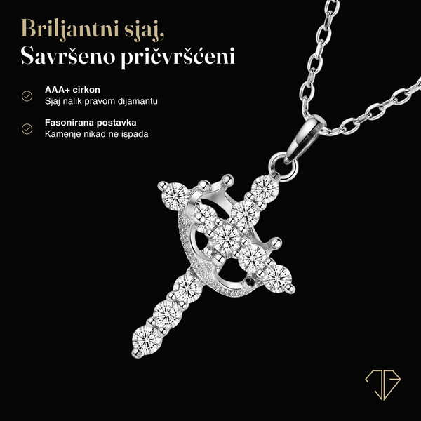 SREBRNA OGRLICA CROSS CROWN