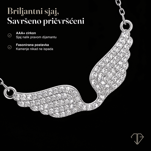 SREBRNA OGRLICA ANGEL WINGS