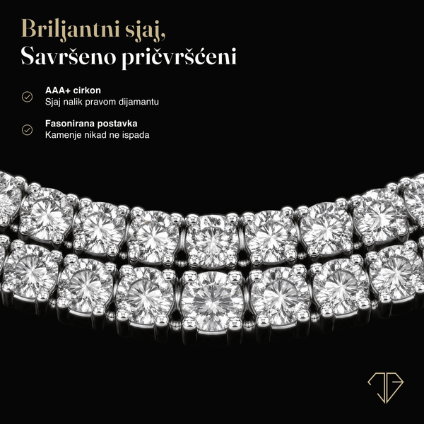 SREBRNA OGRLICA TENNIS CHOKER