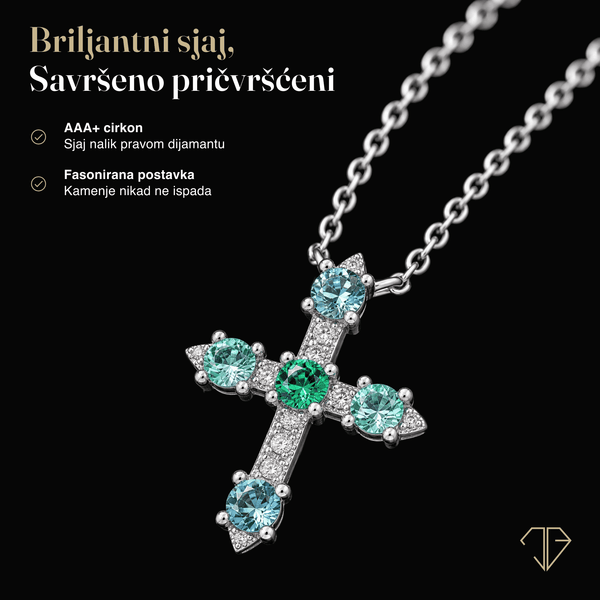 SREBRNA OGRLICA AZURE CROSS