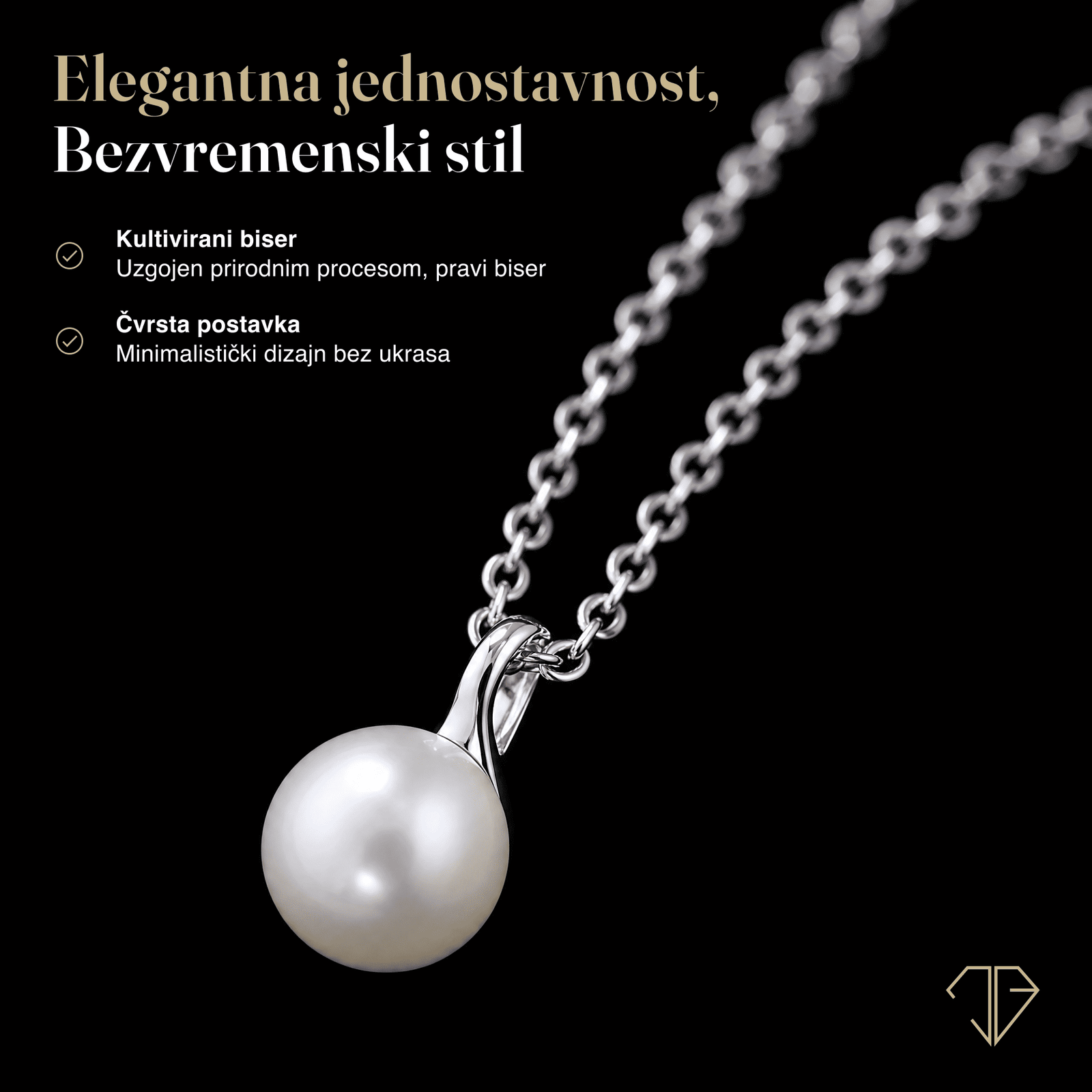 SREBRNA OGRLICA ELEGANT PEARL