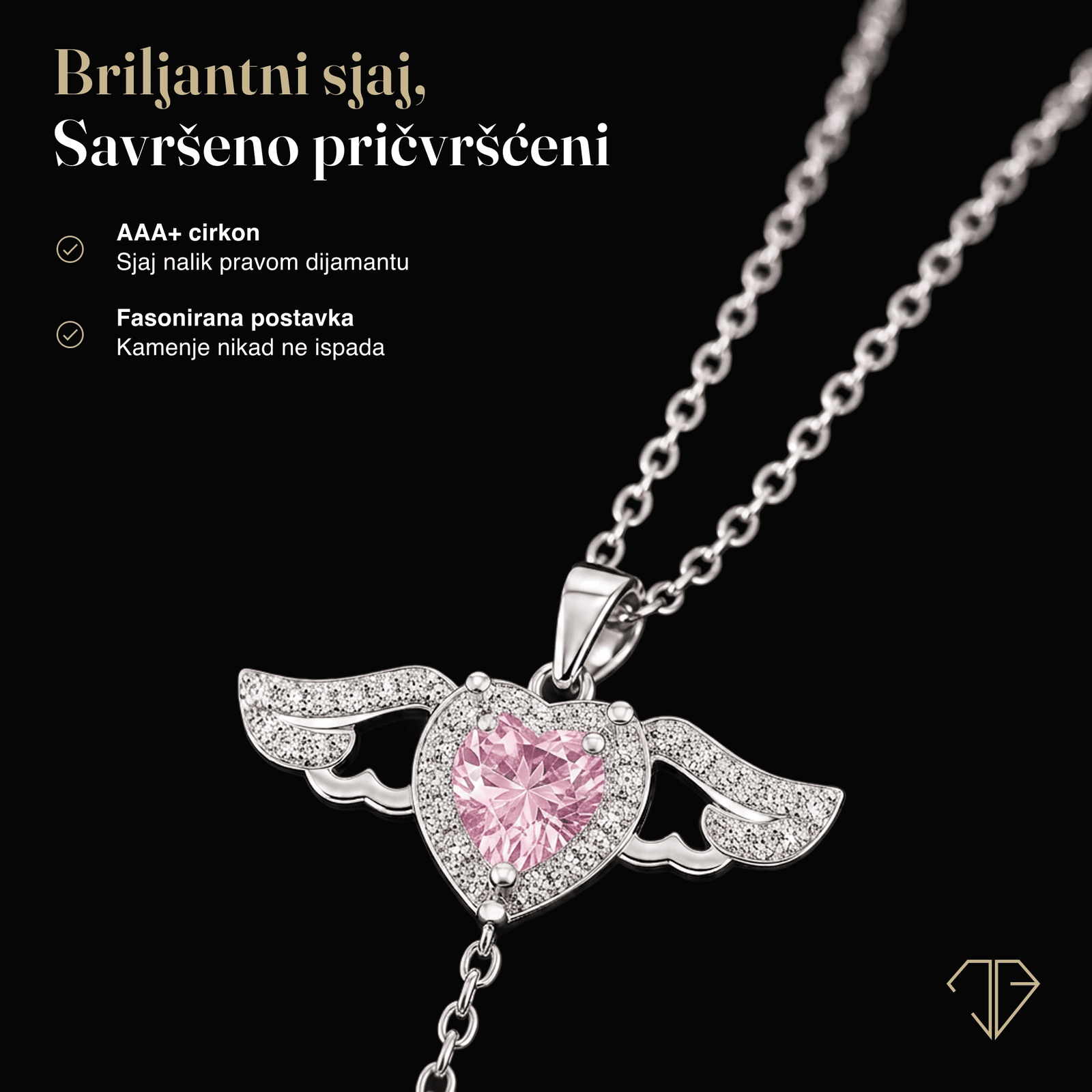 SREBRNA OGRLICA CUPID HEART
