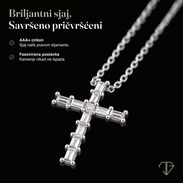 SREBRNA OGRLICA CROSS AMELIE