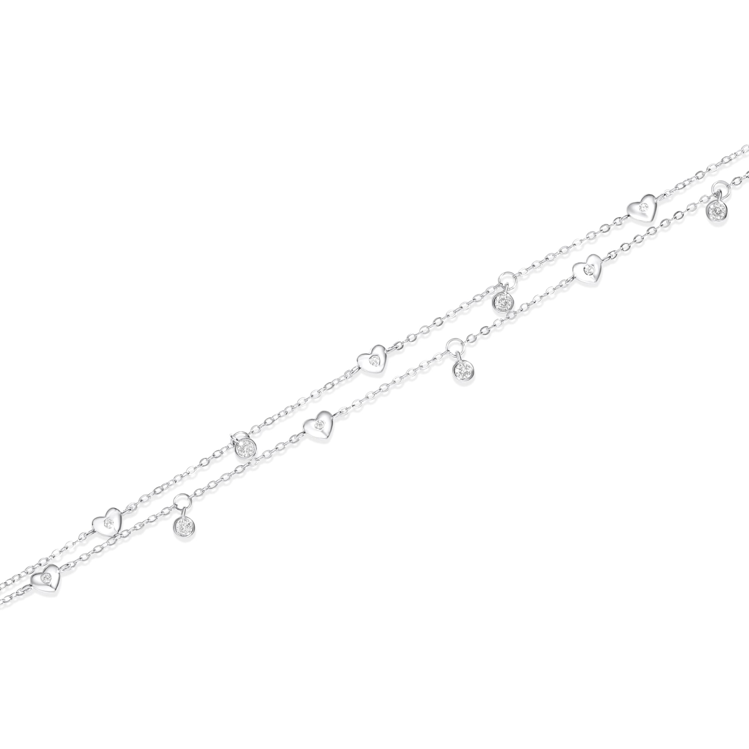 SREBRNA NANOGICA LITTLE HEARTS