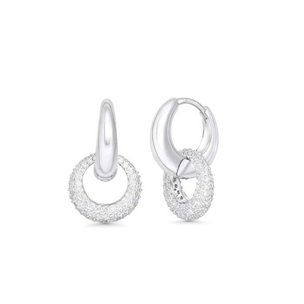 SREBRNE MINDJUŠE DAZZLE HOOPS
