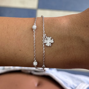 SREBRNA NARUKVICA LUCKY CLOVER