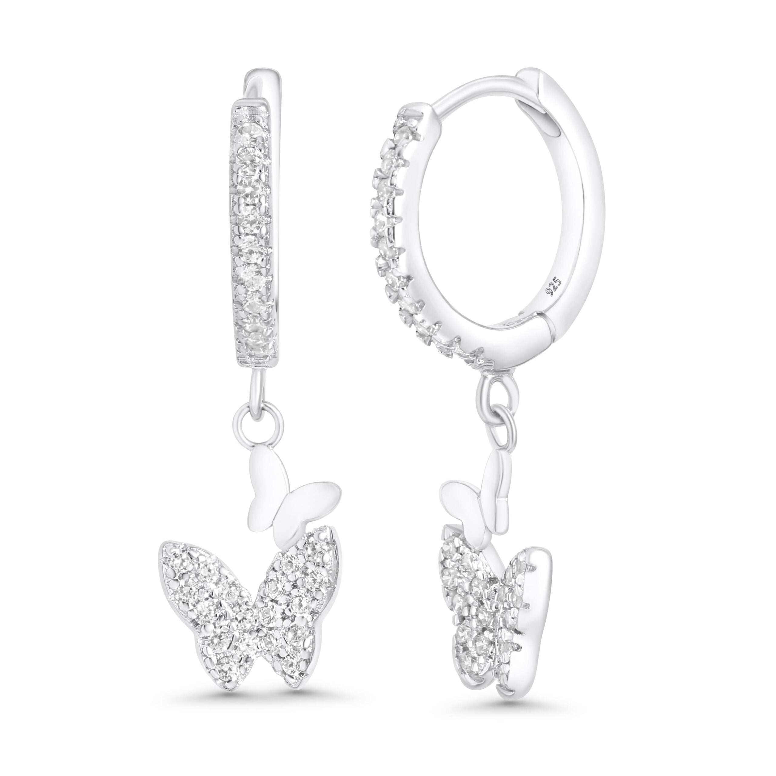 SREBRNE NAUŠNICE BUTTERFLY RHEA