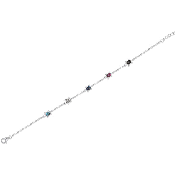 SREBRNA NARUKVICA RAINBOW TURTLES